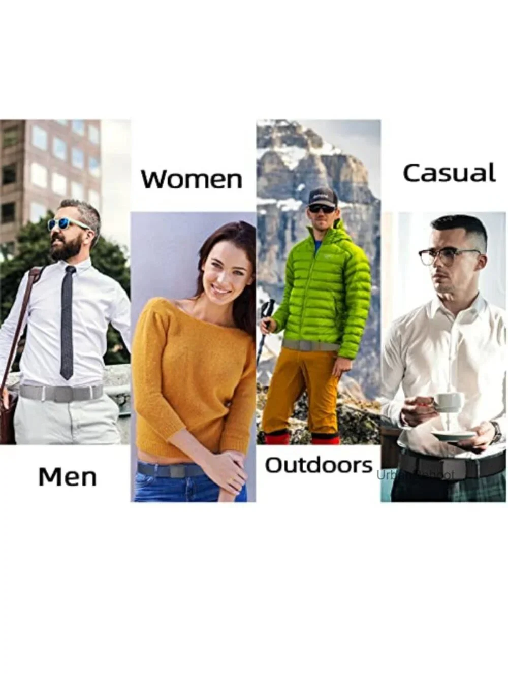 6 Pack Tactical Nylon Belt Plastic Buckle Metal Free Canvas Webbing Outdoor